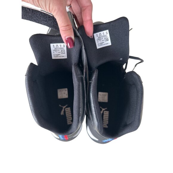 PUMA BMW M Motorsport R-CAT MID Sneaker Men's 11 Black White Leather Racing Shoe - Picture 9 of 9